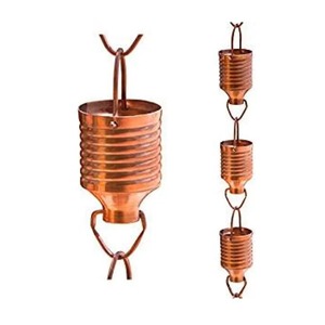 Cadena de lluvia de metal cobrizo con diseño de paraguas, tendencia en la industria, adecuada para villas, casas de campo y residencias de lujo. - Product Image 3