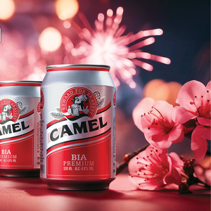 Bière Lager en Gros 330ml 4,9% d'Alcool en Canettes OEM ODM Marque Privée Fabricant Vietnamien Fournisseur de Boissons Exportation - Product Image 1