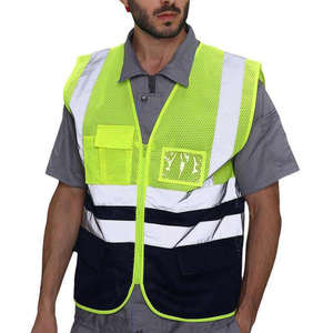 High Visibility Safety Vest <b>Construction</b> Safety Vests With Pockets Wholesale LOW MOQ Warehouse Staff Vests - Product Image 4