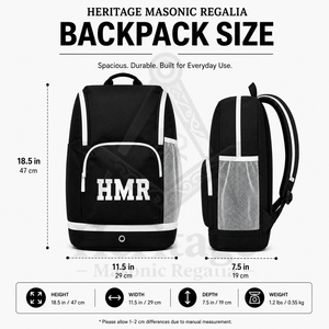 Sac à dos et sacs à bandoulière robustes et grands pour l'extérieur, style maçonnique grec, pour la franc-maçonnerie et les confréries féminines - Product Image 5