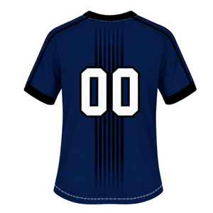 Maillot de rugby noir prune à manches courtes, col rond, respirant, pour l'entraînement d'équipe, uniforme de sport performant - Product Image 2
