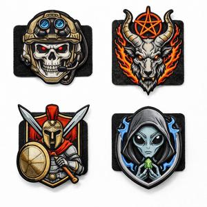 Juego de Parches Bordados Personalizados con Velcro, Apliques de Animales de Fantasía con Gancho y Bucle para Chaquetas, Mochilas, Gorras, Bolsos y Ropa de Exterior - Product Image 2