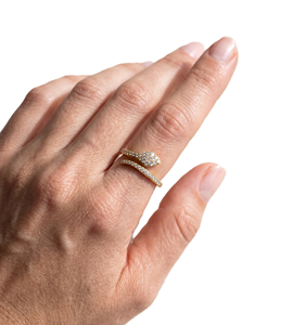 DEF Color VS VVS Clarity Trendy Two Head Snake Design <b>Adjustable</b> <b>Ring</b> 14K 18K Solid Gold Pave Diamond Wrap Around Serpent <b>Ring</b> - Product Image 5