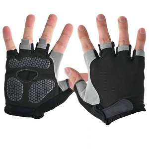Guantes de Levantamiento de Pesas de Medio Dedo de PU Personalizados, Antideslizantes, para Fisicoculturismo, Ciclismo, Gimnasio y Deportes - Product Image 3