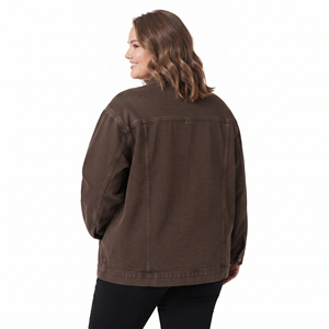 Classic Design <b>Custom</b> <b>Denim</b> <b>Jacket</b> Women Turn Down Collar <b>Denim</b> Jeans Plus Size Coat Ladies Button Up <b>Denim</b> <b>Jackets</b> Women's - Product Image 2