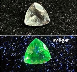 Opale hyalite naturelle facettée, opale hyalite à changement de couleur. - Product Image 3