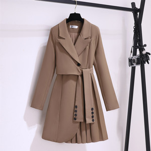 Robe Blazer Midi pour Femme IStapromo, Manches Longues, Col Revers, Ceinturée, Coupe Évasée, Robe de Bureau Casual - Product Image 3