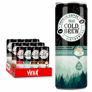 Bebida de Café Tostado Vietnamita en Lata de Aluminio de 240 ml, Lista para Beber, Pura y Natural, 10 Brix, Calidad Premium, VINUT, Importador Mayorista - Product Image 1