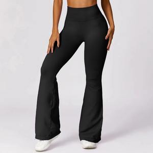 Pantalon de yoga bootcut uni pour femme, extensible dans les 4 sens, coupe large, taille haute, idéal pour le fitness et l'entraînement, personnalisable - Product Image 5