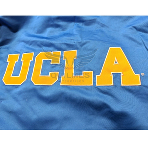 Blouson bomber bleu pour homme avec logo UCLA brodé et patch tigre, coupe classique, fermeture éclair, style décontracté - Product Image 3
