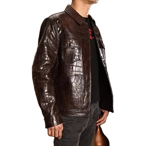 แจ็คเก็ตหนังแกะแท้แบบ unisex ระบายอากาศได้ดี พร้อมงานปักแบบกำหนดเอง สไตล์ไฮสตรีท แจ็คเก็ตฤดูหนาว - Product Image 4