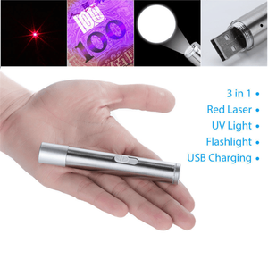 3-in-1 1MW USB Rechargeable UV Light Lamp Red Laser Beam Pet Toy Pen Flashlight with 3 Modes - Product Image 4