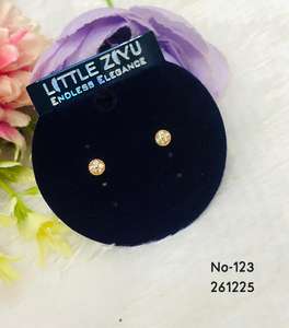 Boucles d'oreilles tendance pour femme en acier inoxydable plaqué or avec micro-cristaux de zirconium, prix de gros usine - Product Image 1