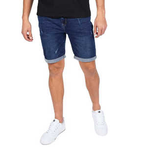 Custom Baggy Denim Shorts Jorts Baggy Denim Jean Shorts Men Ripped Distressed Men's Denim - Product Image 1