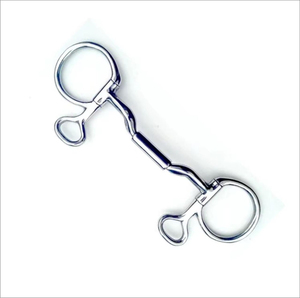 Mors de cheval en acier inoxydable taille 4 1/2 avec perles vertes et oranges – Équipement d'équitation - Product Image 4