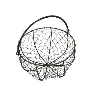 Panier de rangement pour fruits en fil de fer rectangulaire moderne personnalisé, multifonctionnel, avec fond en bois, poignée écologique, utilisation sur comptoir, décoration - Product Image 4