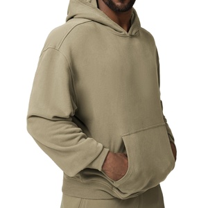 Comprar 100% sudaderas con capucha de algodón personalizado hombro caído Logotipo de impresión personalizada sudaderas con capucha de los hombres 2025 - Product Image 3