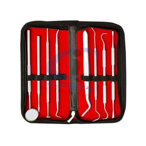Premium Dental <b>Tooth</b> Cleaning Kit Stainless Steel Calculus <b>Plaque</b> <b>Remover</b> Scaler Mouth Mirror Oral Hygiene Set - Product Image 5