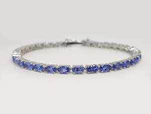 Natural Tanzanite Tennis <b>Bracelet</b> 925 Sterling Silver Gemstone Jewelry Handmade Elegant Gift For Women - Product Image 6