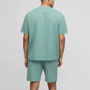 Ensemble short et t-shirt homme premium, logo personnalisé, coton, doux, respirant, vêtements d'été, taille et logo personnalisés, OEM - Product Image 3