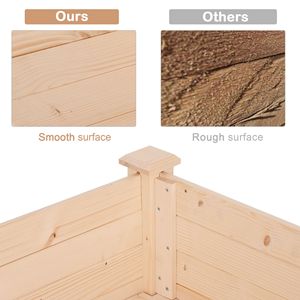 Fioriera Rialzata in Legno Dipinto Fai-da-te da 48FT (14,6m) con Fori per Ortaggi, Erbe e Fiori - Giardino Verticale Rustico - Product Image 4