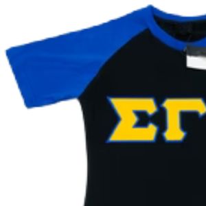 Camiseta con Mangas Sigma Gamma Rho Opp, Azul SGRho, Premium, con Letras Griegas, para Mujer, Unisex, Ropa de Sororidad - Product Image 6