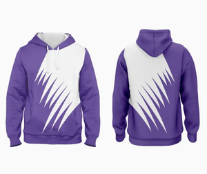 Men's Hoodie Pullover Color Block Purple <b>White</b> Casual <b>Sweatshirt</b> with Kangaroo Pocket Hooded Long Sleeve - Product Image 1