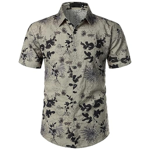 Adjustable Summer Men Hawaiian Beach Shirt Printing Men's Customized Two-Piece Shirt And Shorts <b>Sets</b> - Product Image 3