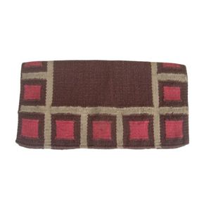 Manta de Silla de Montar de Lana de Nueva Zelanda con Patrón Cuadrado, Almohadilla para Caballo Estilo Western, Gruesa, Suave, Duradera y Transpirable, para Equitación - Product Image 1