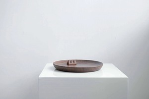 Kitchen Luxury Wood Round Walnut Wooden Dinner Plate for Serving - Product Image 3