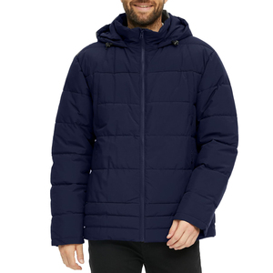 Vestes matelassées légères en toile pour l'extérieur avec fermeture éclair, coupe ample, coupe-vent et chaudes, manteaux d'hiver pour hommes - Product Image 3