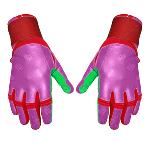 Gants de frappe en cuir vert et rose, ambidextres, avec fermeture auto-agrippante, support de poignet rembourré, entraînement, unisexe, adulte - Product Image 3