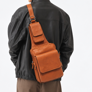 Bulk Wholesale Custom Logo <b>Men</b>’s Designer Leather <b>Shoulder</b> <b>Bag</b> for Private Label Brands - Product Image 1