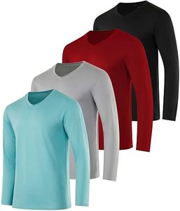 เสื้อแขนยาว คอวี ผ้าฝ้ายออร์แกนิค OCS แบบเจอร์ซีย์ถัก ทรงสลิมฟิต สำหรับผู้ชายและผู้หญิง ผลิตตามแบบ OEM ผ้าเรียบ ระบายอากาศได้ดี ไม่เป็นขุย เป็นมิตรต่อสิ่งแวดล้อม - Product Image 3
