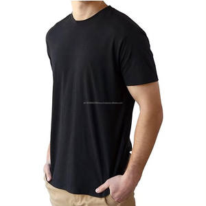 Custom High Quality Crew Neck <b>Men</b> 95% Bamboo <b>5</b>% Spandex <b>T</b>-<b>Shirt</b> for <b>Men</b> Super Soft Short Sleeve <b>Men's</b> Bamboo <b>T</b> <b>Shirt</b> - Product Image 2