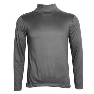 T-shirt à col roulé uni pour homme, grande taille, décontracté, sans manches, 100 % polyester, tricoté, respirant, coupe classique, pour le printemps - Product Image 4