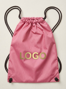Sac à dos à cordon personnalisé en gros, imperméable en polyester, pour le sport, la course, les activités de plein air, les voyages légers, promotionnel, pour la gym - Product Image 3