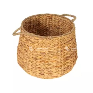 Cesta de almacenamiento de jacinto de agua, macetero tejido o cesta de almacenamiento al por mayor de artesanía de Vietnam - Product Image 1