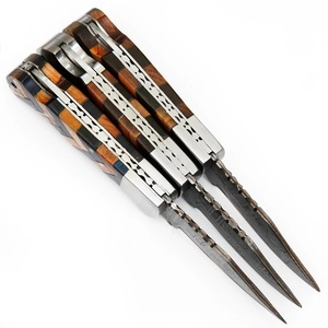 Couteau pliant en cuivre Damas fait main, couteau de poche, vente en gros, personnalisation OEM ODM, directement de l'usine, couteau de camping et de chasse en plein air - Product Image 6