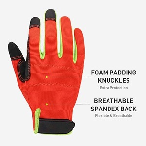 Gants de course à doigts entiers en cuir PU, compatibles écran tactile, antidérapants, respirants, avec fermeture auto-agrippante, unisexe, pour le cyclisme en extérieur - Product Image 2