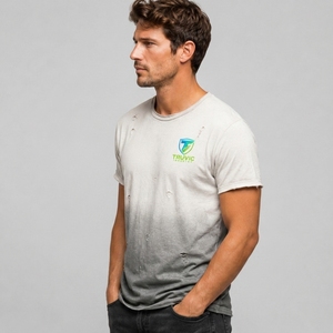 <b>Men</b> Oversized Distressed T <b>Shirt</b> Heavyweight Cotton Fabric Vintage Wash Effect Relaxed Fit Short Sleeve Modern Casual Apparel - Product Image 4