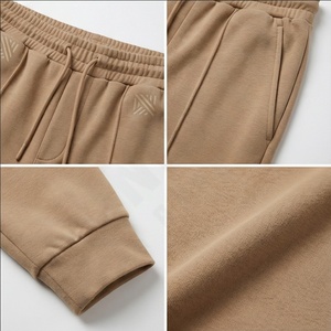 Pantalon empilé décontracté Flair de haute qualité Slogan personnalisé imprimé pantalon de survêtement côtelé Patchwork pantalon de survêtement évasé pour hommes hiver - Product Image 4