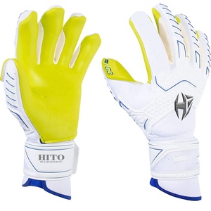 Gants de gardien de but de football pour jeunes, couleur blanche, bonne qualité, avec protection des doigts, en latex allemand, pour la protection du poignet. - Product Image 1