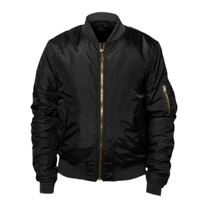 Chaqueta de Piloto para Hombre, Color Negro, Resistente al Viento, Impermeable, para Invierno, Táctica, de Nailon Satinado, Cálida, Tipo Bomber - Product Image 1