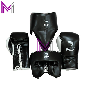 Set de Boxeo Black Fly: Guantes, Protector de Cabeza y Protector Inguinal, Kit de Sparring de Cuero OEM ODM para Luchadores, Gimnasios y Venta al por Mayor - Product Image 6