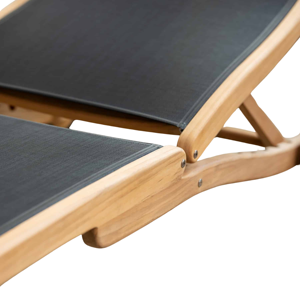 Chaise longue de piscine extérieure en teck, réglable, portable, confortable, durable, écologique, moderne et luxueuse - Product Image 2