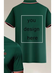 Men's Cotton Polo Shirt Short Sleeve Embroidered Logo Breathable Casual Knitted Solid Color Front Design - Product Image 6