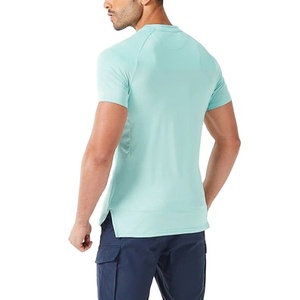 T-shirt de sport pour homme, coupe slim, léger, en maille, avec impression sérigraphique de logo personnalisé. - Product Image 3