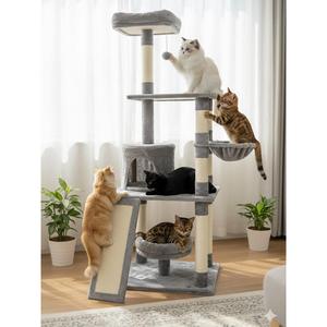 Torre para Gatos Multinivel Todo en Uno YOMMY para Rascarse, Escalar y Descansar - Product Image 1