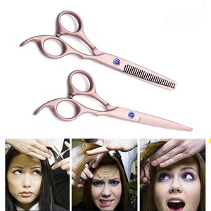 Tijeras Profesionales para Adelgazar el Cabello, Acero Inoxidable 4Cr13, Punta Afilada, 30 Dientes, para Diestros, Mango de Goma, Mango Largo, Uso en Salón - Product Image 5